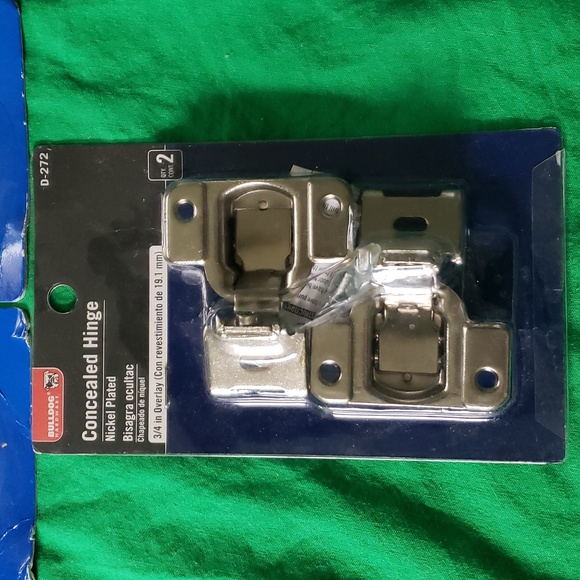 Bundle of Bulldog (2) Pole Socket Sets and Concealed Hinge Nickle Plated New - Picture 2 of 7